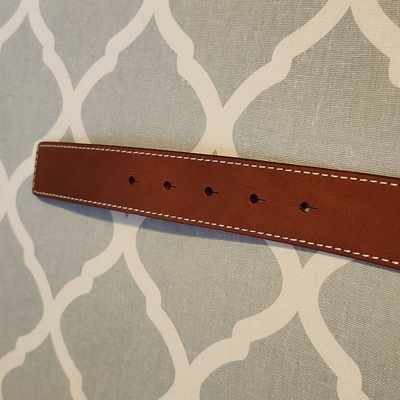 Calvin Klein Belt Brown Leather with Silver Logo - Picture 6 of 12